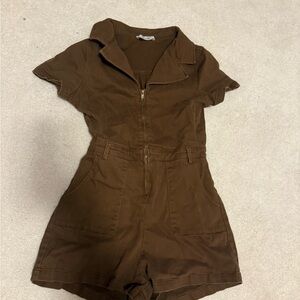 Sadie & Sage Deep Brown Romper